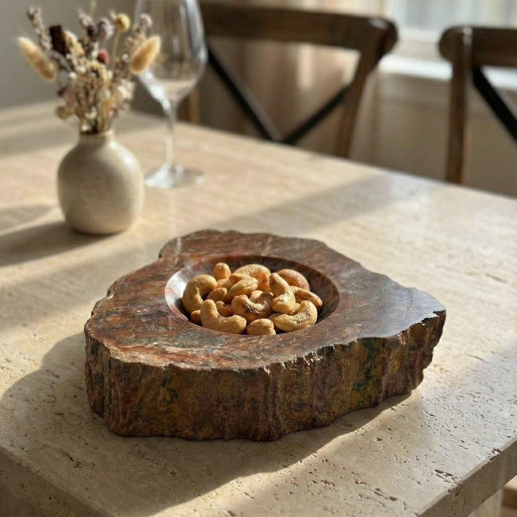 Petrified Wood Nut Bowl