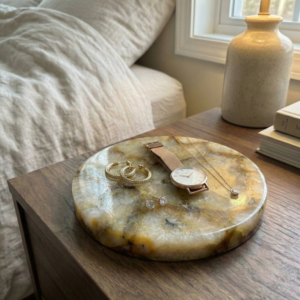 Golden Agate Platter