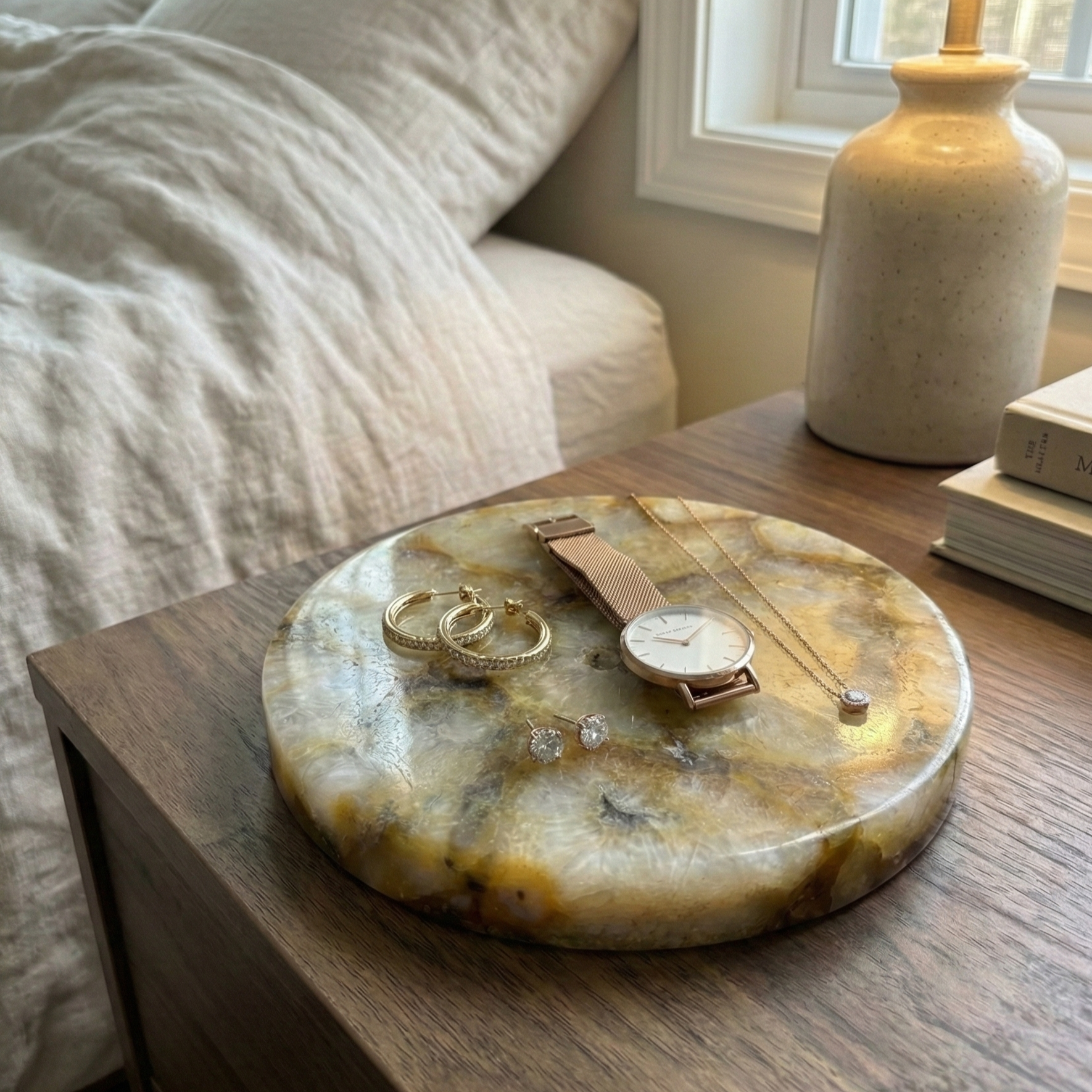 Golden Agate Platter