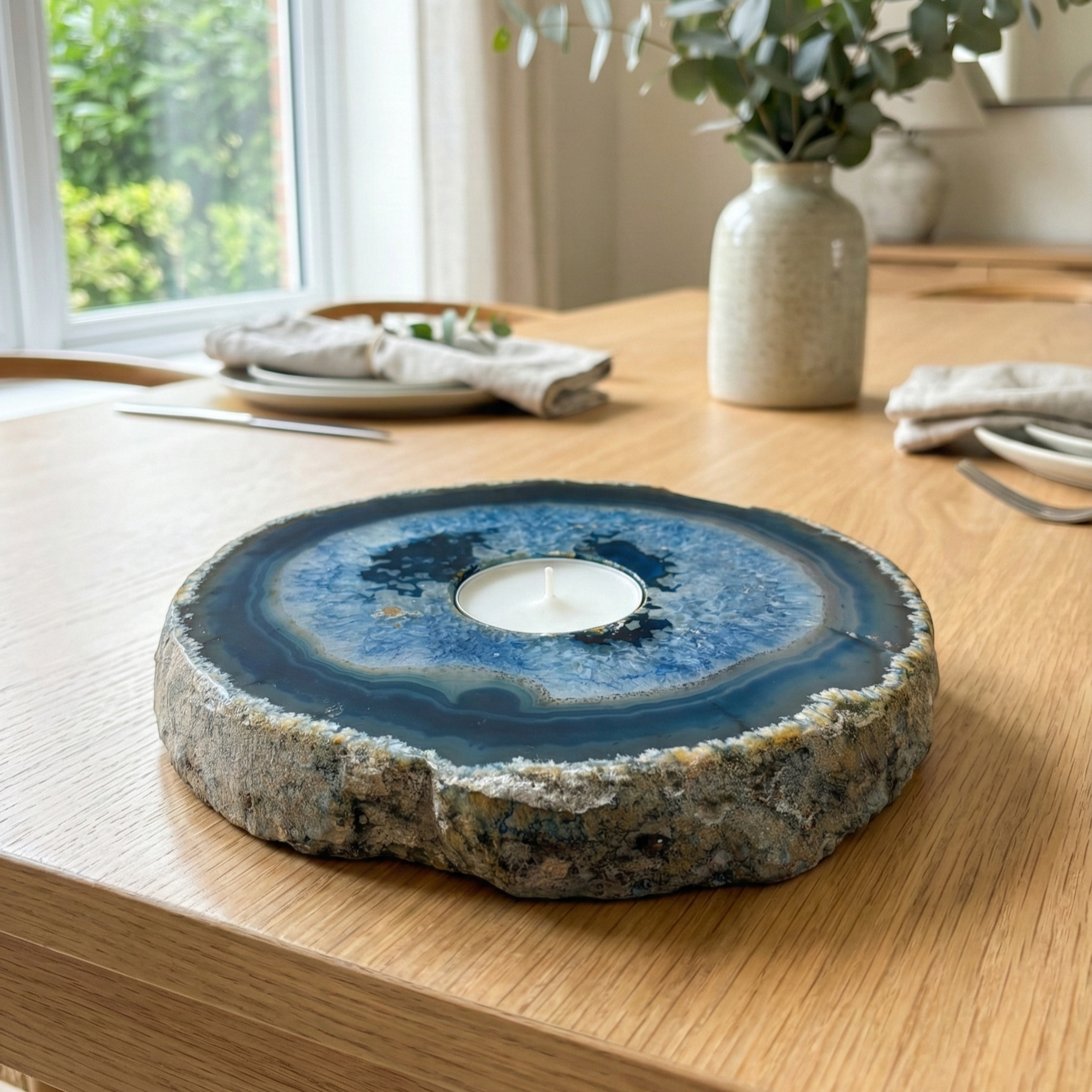 Blue Agate TeaLight Holder