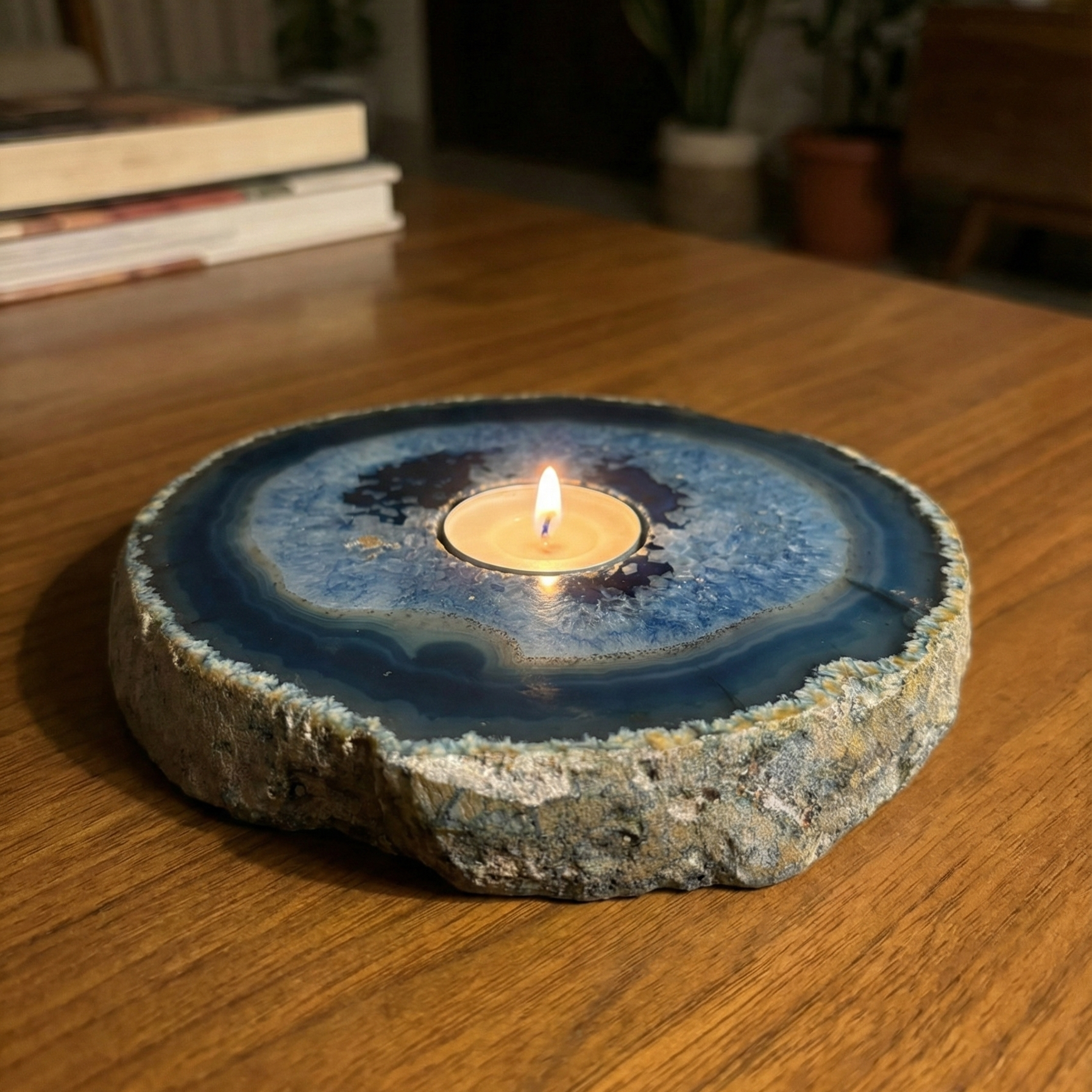 Blue Agate TeaLight Holder
