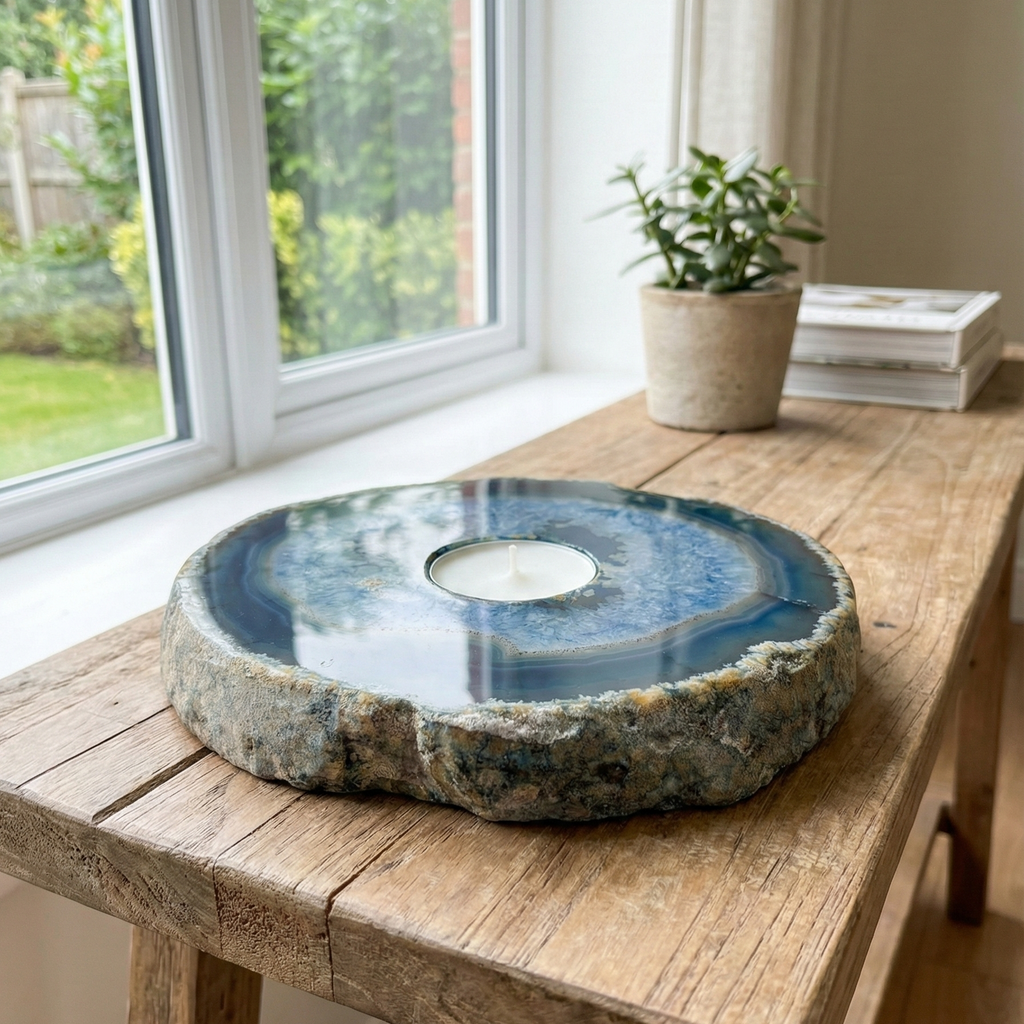 Blue Agate TeaLight Holder