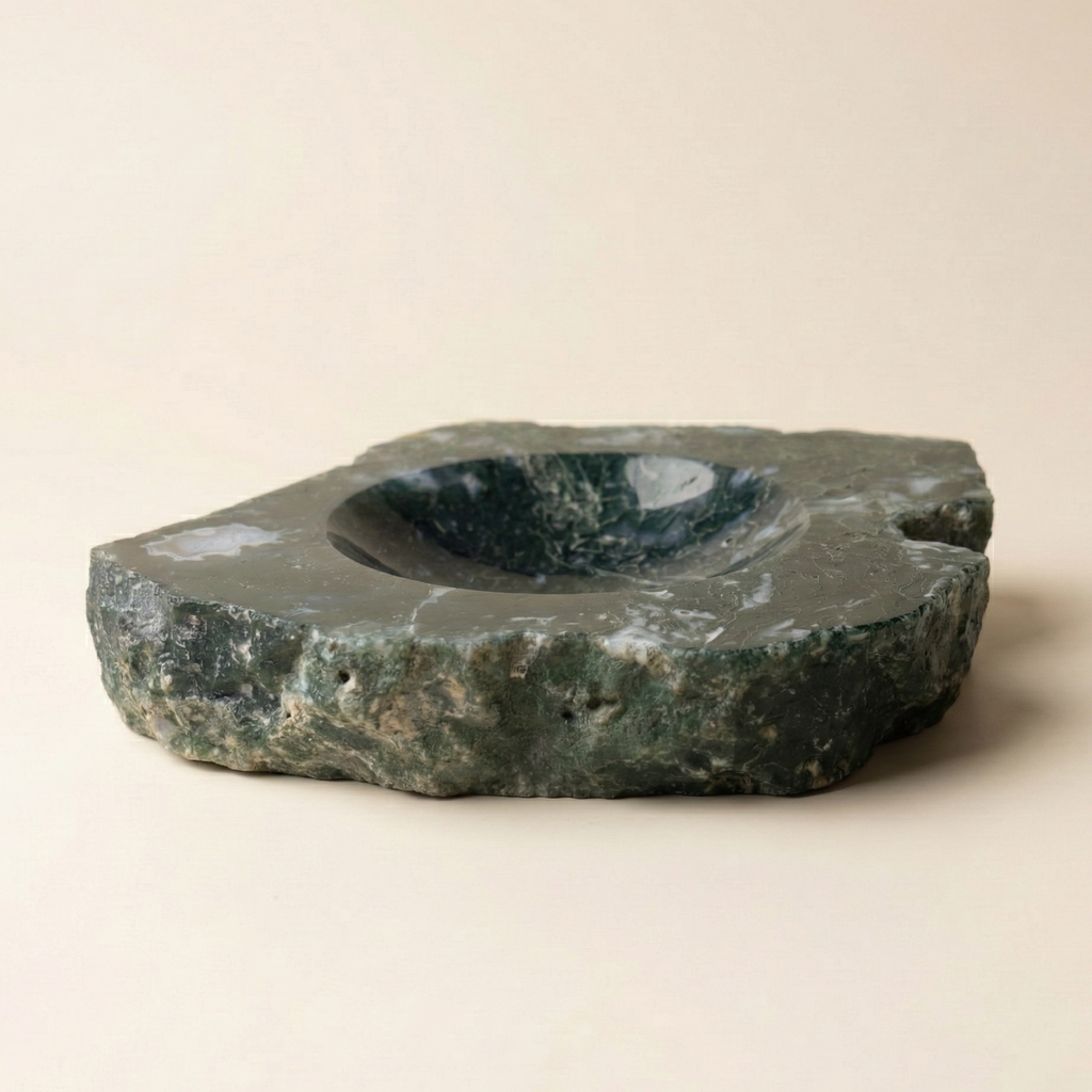 Moss Agate Nut Bowl